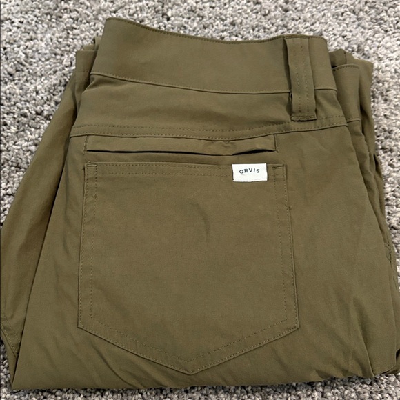 Men's Orvis Olive Green Pants - Picture 3 of 3